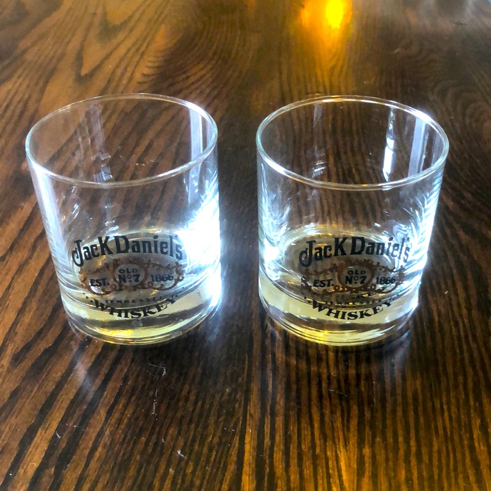 Vintage Set of Two Jack Daniel’s Whiskey Glasses